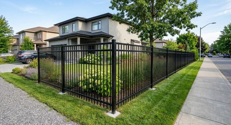 Black Metal Fence Installation in South Houston, TX