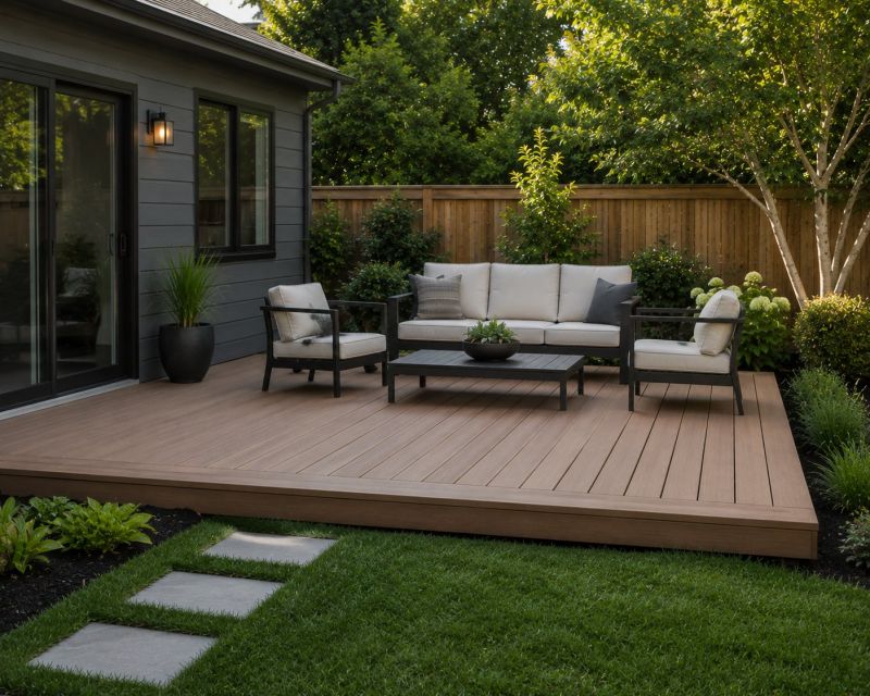 Ground Level Deck Construction in Stamford, CT