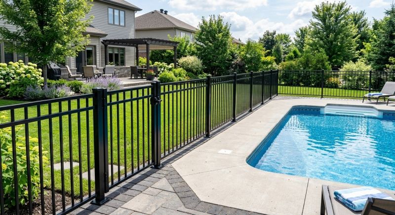 Metal Pool Fence Installation in Des Moines, IA
