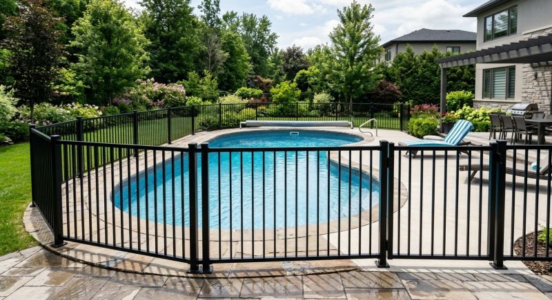 Metal Pool Fence Installation in Des Moines, IA