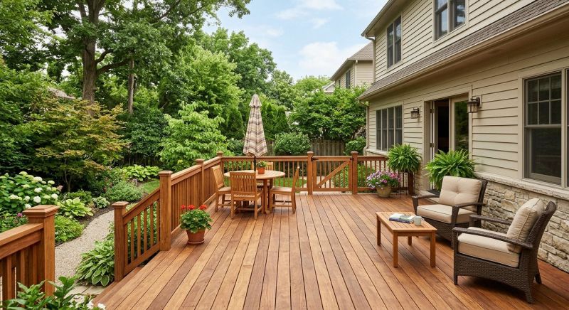 Redwood Deck Installation in Boston, MA