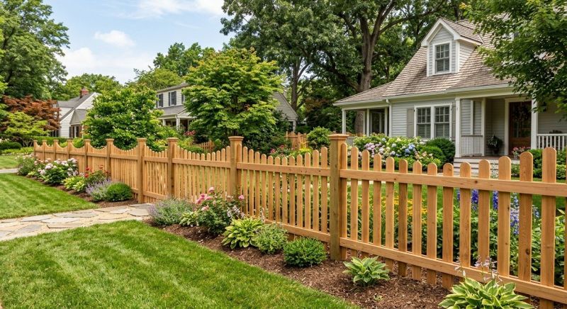 Scalloped Fence Installation in Roseville, CA