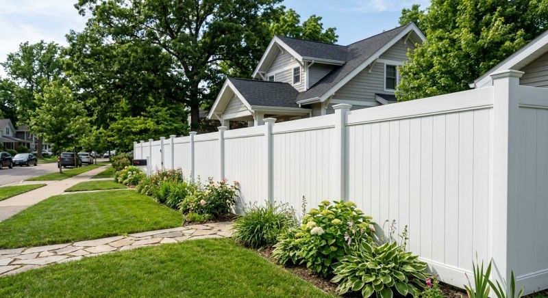 White Pvc Fence Installation in Grand Rapids, MI