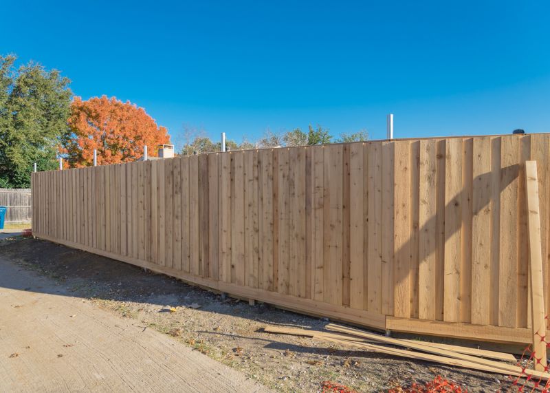 Wood Plank Fence Installation in Pearland, TX