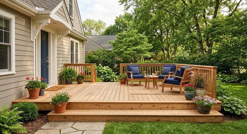Wooden Patio Installation in Boston, MA